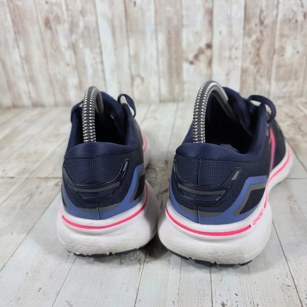 Brooks Ghost 15 Womens Running Shoes Navy Pink Purple 1203801B460 Size 7.5 B